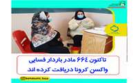 تاکنون 664 مادر باردار فسایی واکسن کرونا دریافت کرده اند