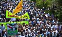  حضور دانشگاهیان علوم پزشکی فسا همگام با ملت شریف در راهپیمایی روز قدس 
