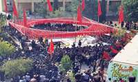 مراسم تشییع و خاکسپاری پیکرهای مطهر دوشهید گمنام در دانشگاه علوم پزشکی فسا برگزار شد .